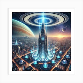 Nexus Spire 1024x1024 Art Print