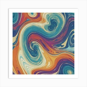 Swirl Liquid Pattern Art Print 2 Art Print