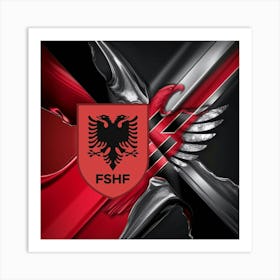 Albania National Football Team Logo Wall Art 2 Art Print