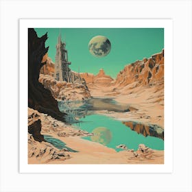 'Mars Sunrise' Sci-Fi Collage Art Print