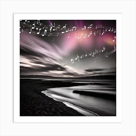 Music Notes In The Sky 4 Art Print
