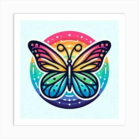 Butterfly Logo Art Print