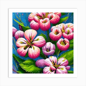 Alstroemeria Flowers 11 Art Print