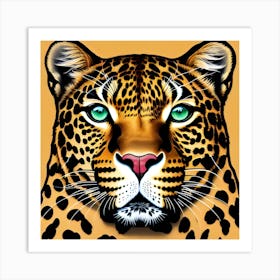 Leopard Head Art Print