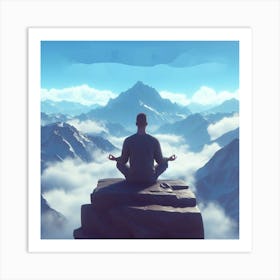 Meditation In The Mountains 1 Art Print