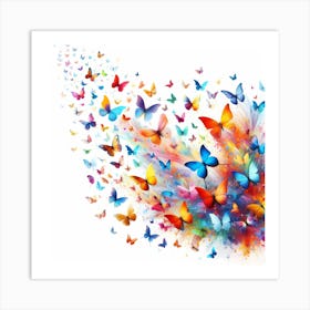 Colorful Butterflies Art Print