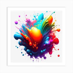 Colorful Splash Art Print