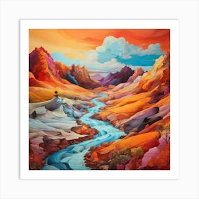 River In The Desert Art Print