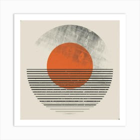 Sunset In A Circle 1 Art Print