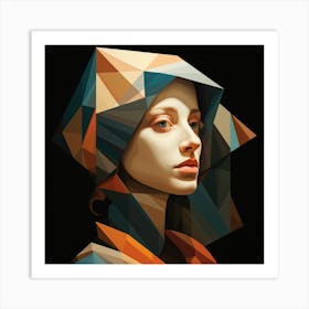 Geometric Belgian Woman 01 Art Print