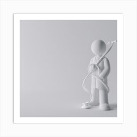 Doctor With Stethoscope Art Print