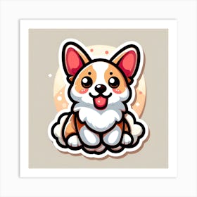 Corgi Sticker 1 Art Print