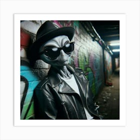 Gangster grey Art Print