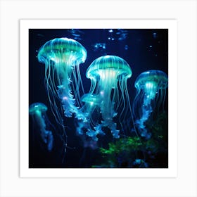 Jellyfish art print 1 Art Print