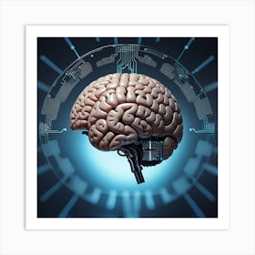 Artificial Intelligence Brain 13 Art Print