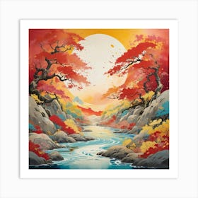 Azure River 1 Art Print