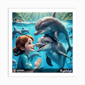 Dolphins 1 Art Print
