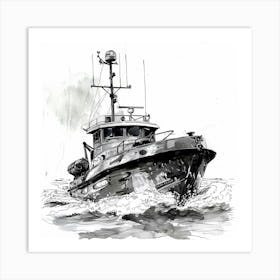 Tug Boat Art Print