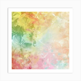 Watercolor Floral Background 1 Art Print