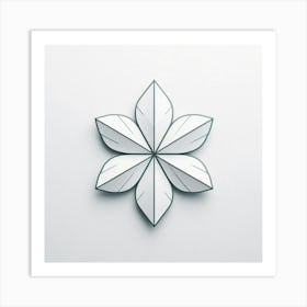 Geometrical jasmine flower Art Print