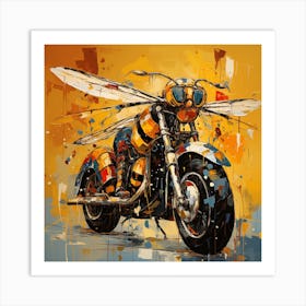 Bee Motorcycle Art Print