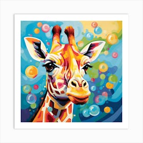 Giraffe Painting Art Print