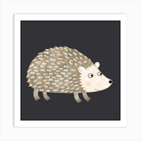 Hedgehog at Night Art Print