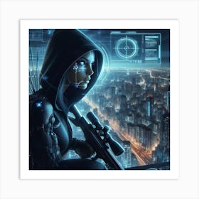 Futuristic Girl 1 Art Print