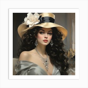 Lady In A Hat Art Print