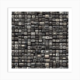 Black And White Squares Art Print