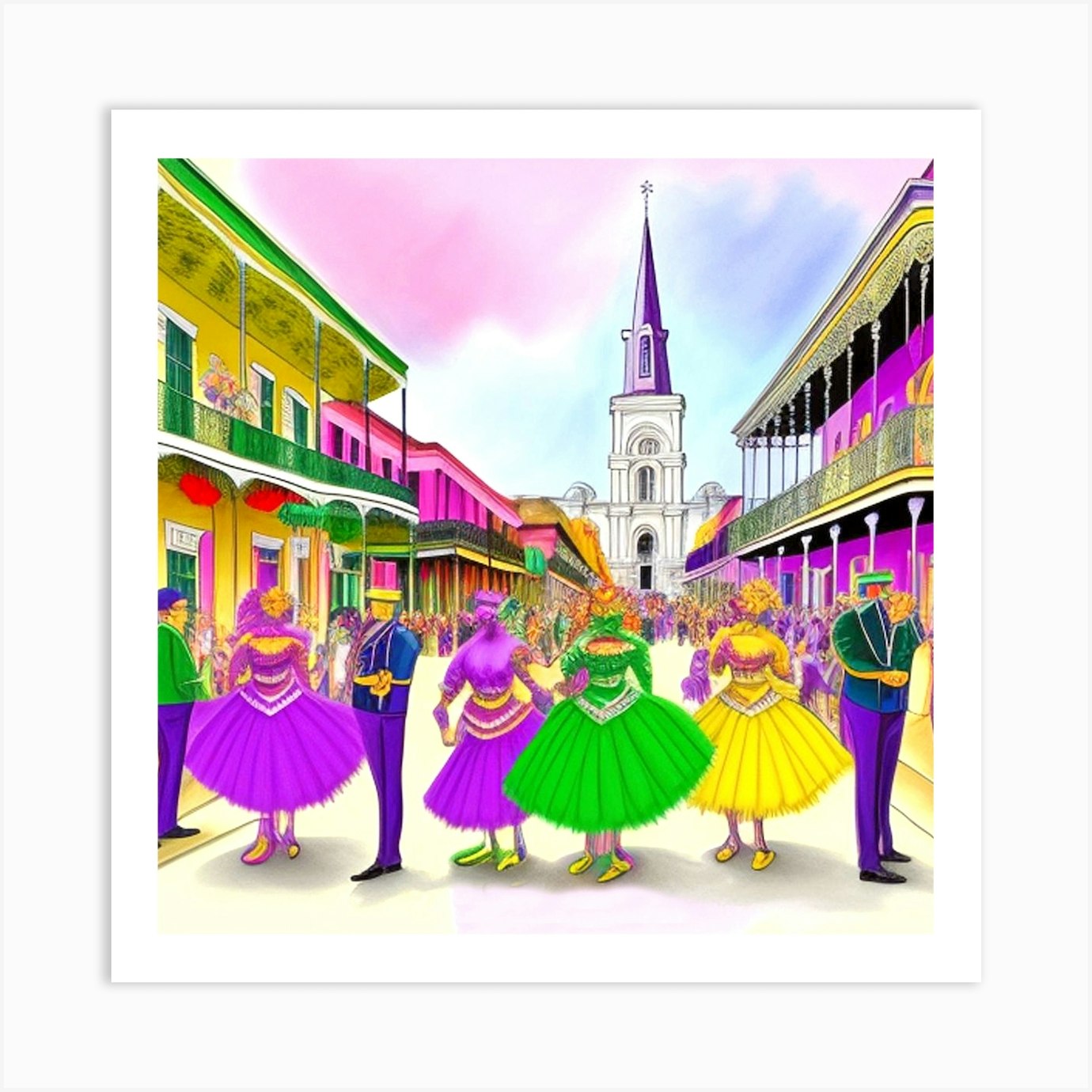 Mardi Gras Ornaments Art: Canvas Prints, Frames & Posters