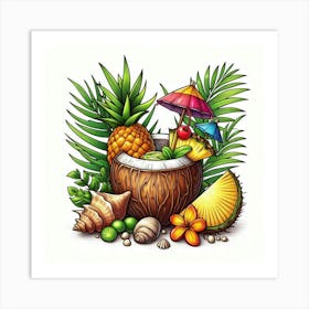 Tropical cocktail 8 Art Print