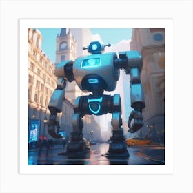 Robot In The City 59 Art Print