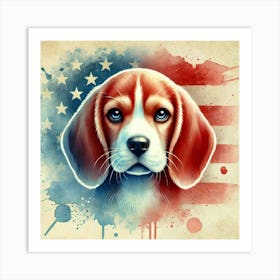 Watercolor Beagle 4 Art Print