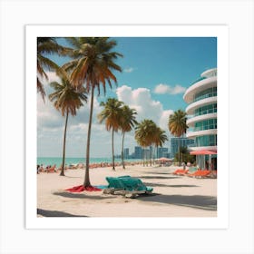 Default Pictures Of Miami Beaches 3 Art Print