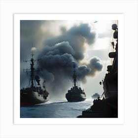 Naval Warfare - Ships at Sea 1 Art Print