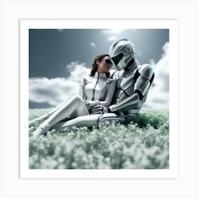 Robot Couple 7 Art Print