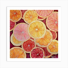 Oranges And Grapefruits Art Print