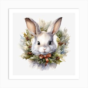 Christmas Bunny 2 Art Print