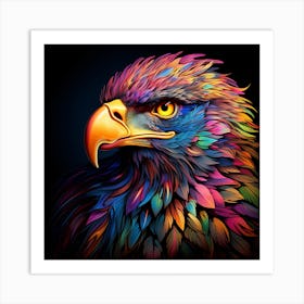 Colourful Rainbow Vulture 2 Art Print