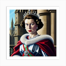 Elizabeth II Ceremonial Portrait Art Print