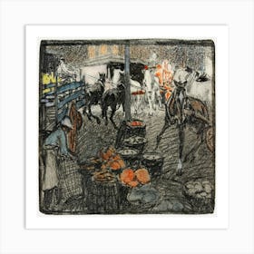 Market Scene Art Print