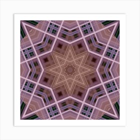 Abstract Purple Star 7 Art Print