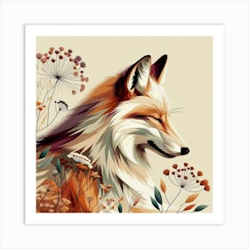 A peaceful fox Art Print