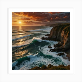 Sunset On The Coast 5 Art Print