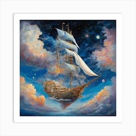 Ship In The Sky 2 Art Print