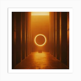 Circle In A Hallway Art Print