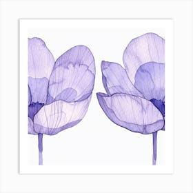 Two Purple Flowers Art Print