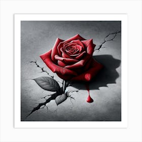 A Rose that grew from the concrete Art Print