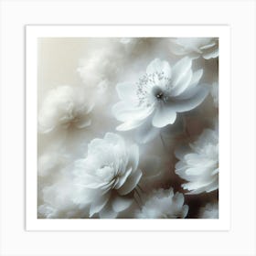 White Flowers 2 Art Print